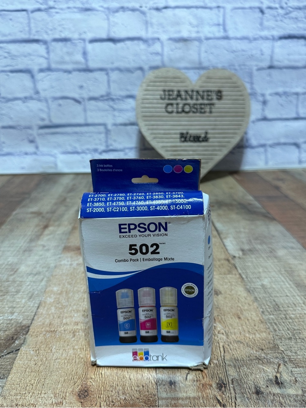 Epson 502 Tri-Color Eco Tank Refill Bottles (70ml) : (3) Refill Bottles 70ml : C